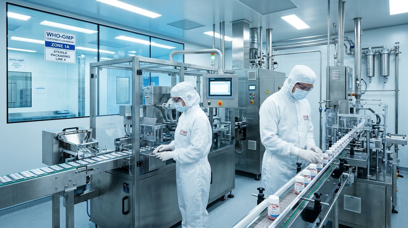 WHO-GMP Audited Cleanroom Pharmaceutical Manufacturing Facility